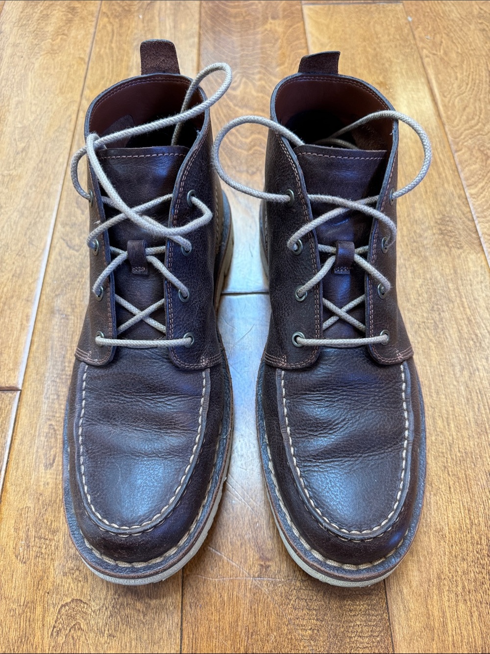 Timberland Dark Brown Westmore Leather Chukka Mid Lace Boots 10.5